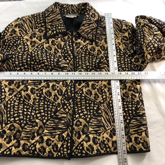 Maggy L 100% silk animal print zipper jacket - Picture 5 of 7